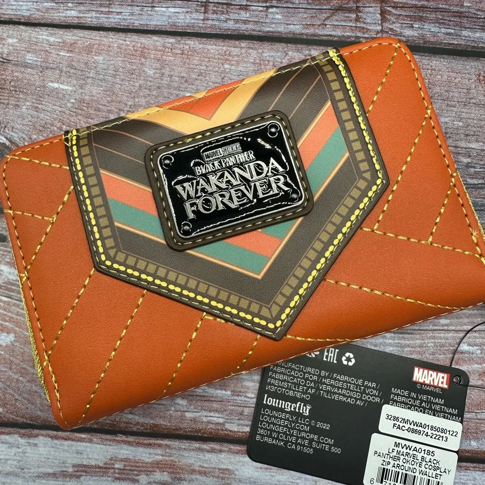 LOUNGEFLY | Marvel Black Panther Wakanda Forever Zip Around Wallet NWT